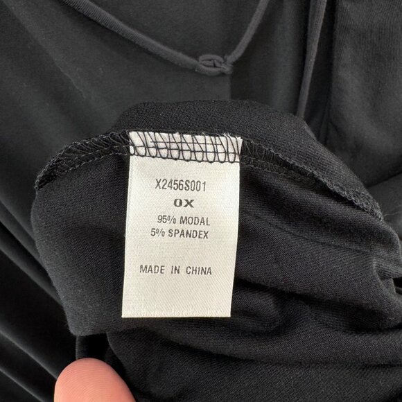 Tart Collections Wrap Dress Solid Black Modal Stretch Sleeveless V Neck Size 0X - Picture 8 of 13